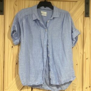 J. Crew relaxed-fit short-sleeve Baird McNutt Irish linen shirt
